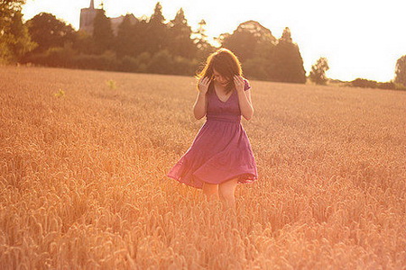 唯美意境女生阳光图片