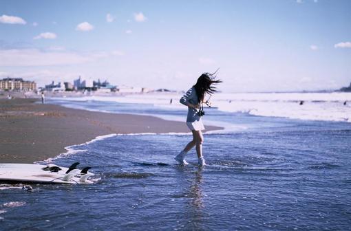 沙滩,海滩,唯美女生11